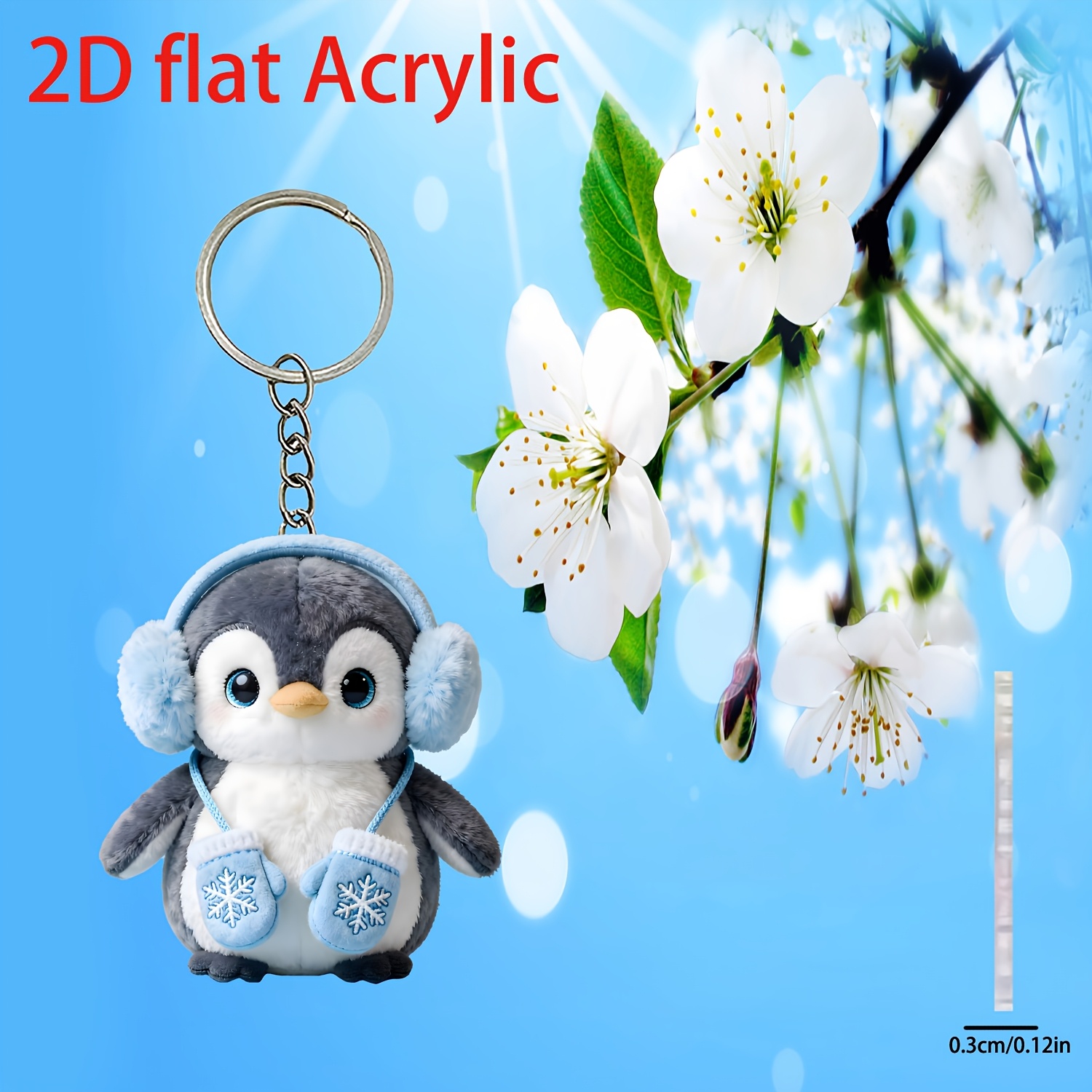 Penguin Keychain Personalized