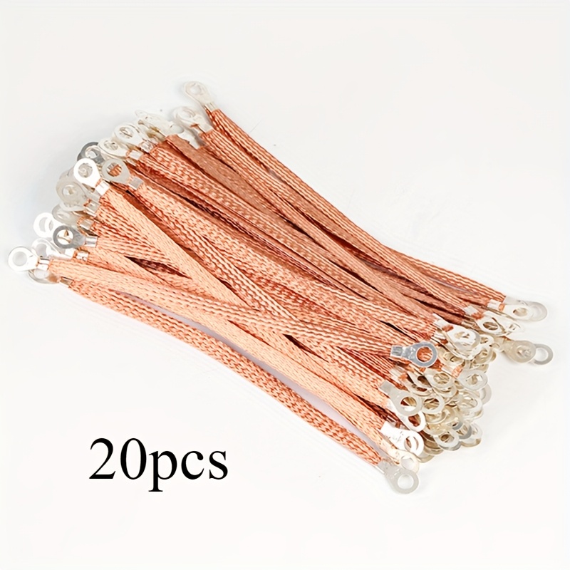 20pcs Coated Copper Braided Ground Wire For Distribution Boxes