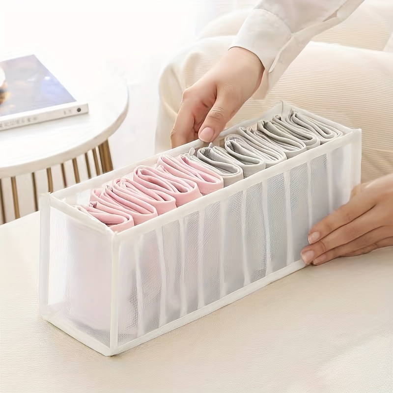 Grid Underwear Transparent Clothes Storage Bags Box, Compartmental  Household Drawer Type Compartment, Socks Box 3 Styles From Yting, $2.66