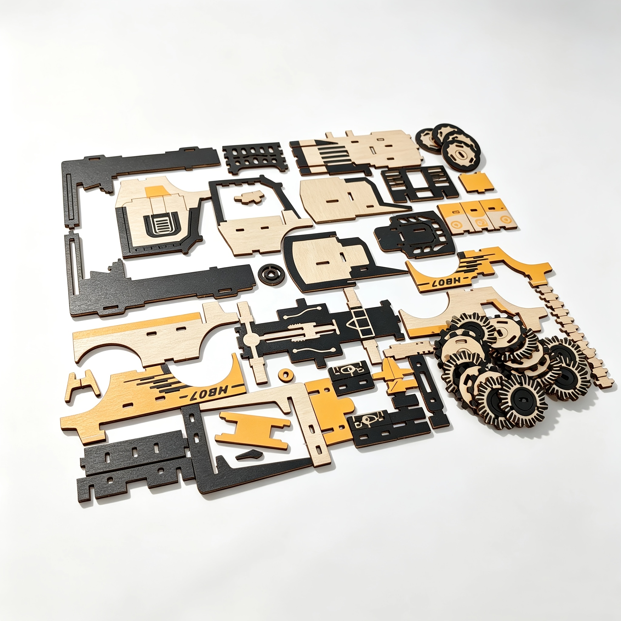 Wooden 3D Puzzle Model Forklift