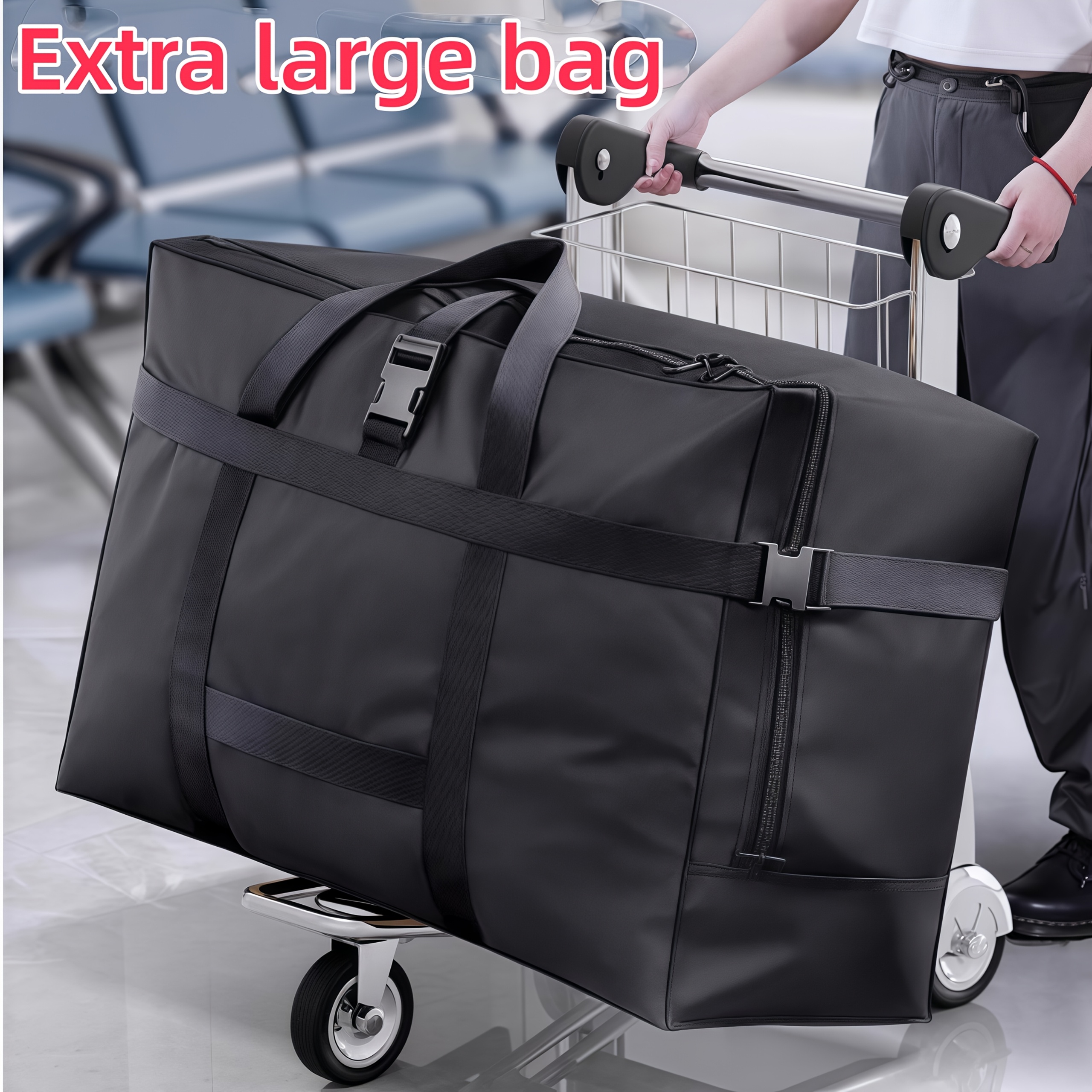 Large Storage Bags for Travel & Moving, Heavy-Duty Duffel Bag, Tear-Resistant Organizer for Clothes, Shoes & Bedding