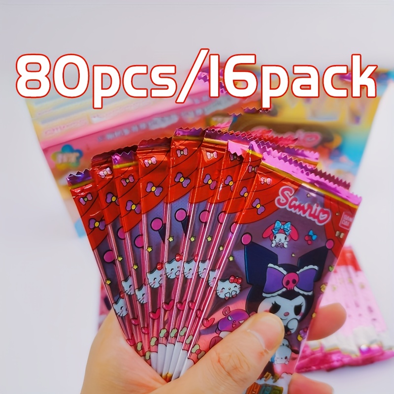 Image of Cartoon Theme Commemorative Card Set, 40/80 Cards, Random Colors And Styles, Includes Hello Kitty / Melody / Kuromi And Other Cute Cartoon Illustrations, Card Game Set