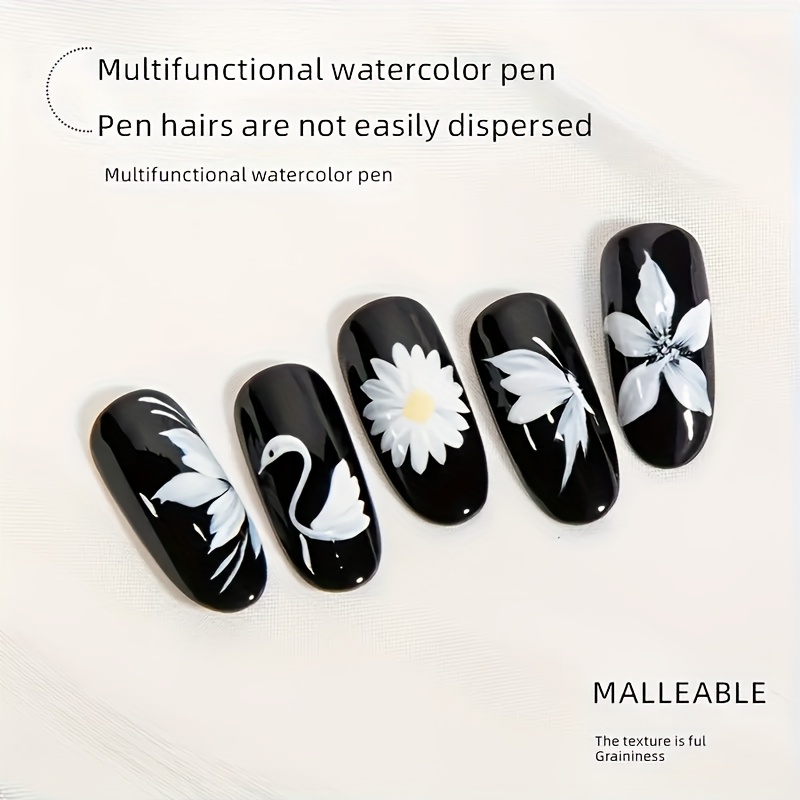 3pcs Fine Tip Multi-Functional Nail Art Brushes Set