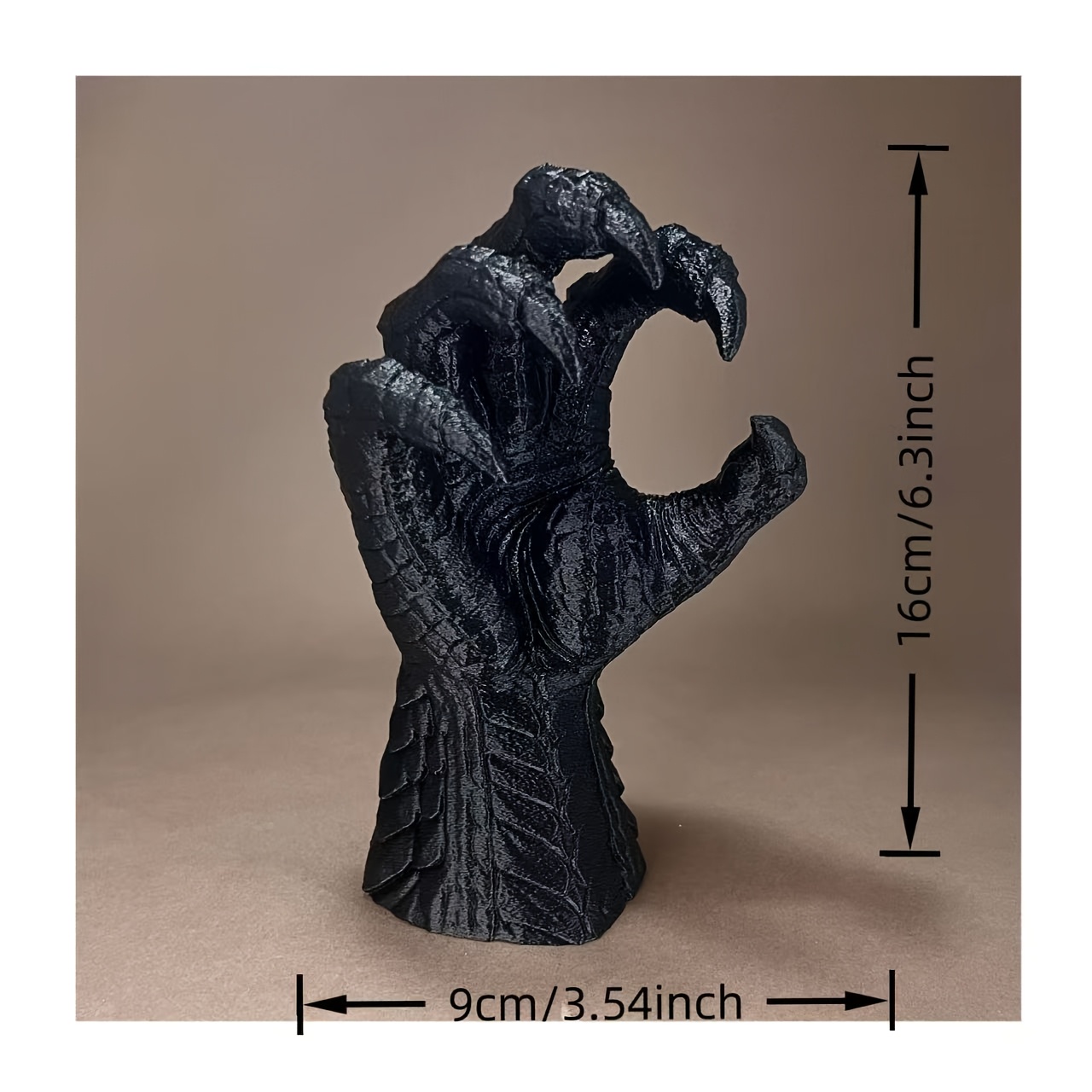 TEMU 1pc 3d Printed Demon Hand Statue, A Collectible And Home Decor Figurine, Suitable As A Gift For Halloween, Thanksgiving, Christmas, Etc. - For