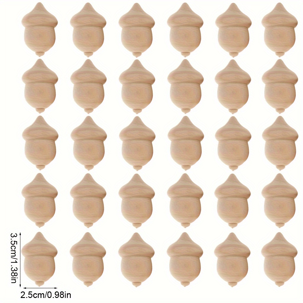 30pcs Wooden For Crafts - Plywood Simulation For Jewelry Making And Art Projects