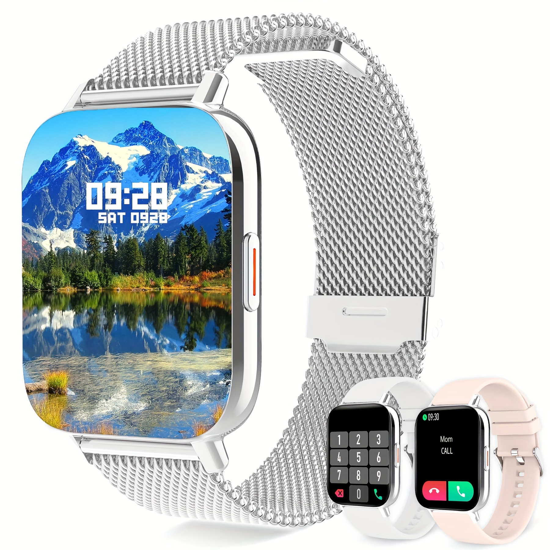 

Smart Watch For Both Men And Women, With Text And Call Functions, Large Display Screen And Step Tracking, 100 Sports Modes, Can Be Used As A Pedometer, Suitable For Android And Iphone, Silver Color