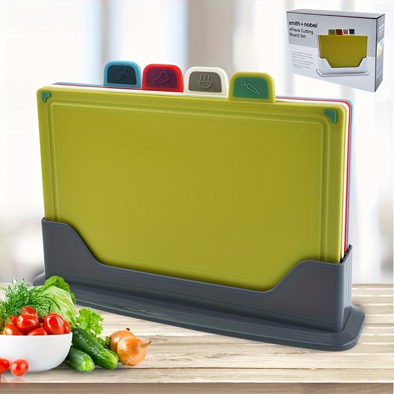 

4pcs/set, Kitchen Household Chopping Board Fruit Chopping Board Plastic Cutting Board Chopping Board