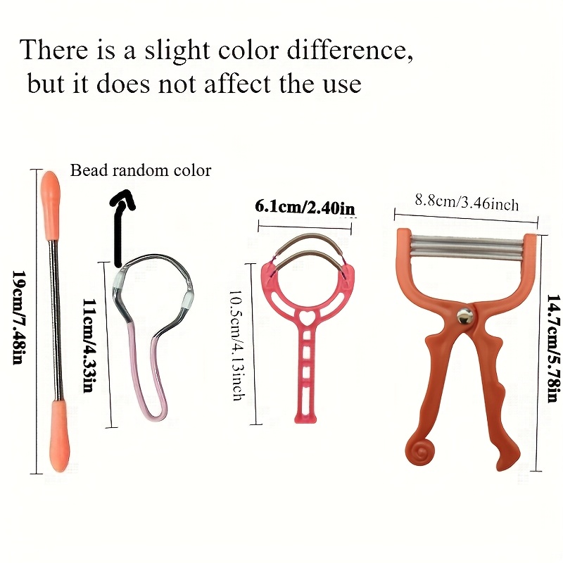 Image of 3/4pcs Women's Spring Hair Remover, Portable Spring Epilator, Lip And Face Hair Remover