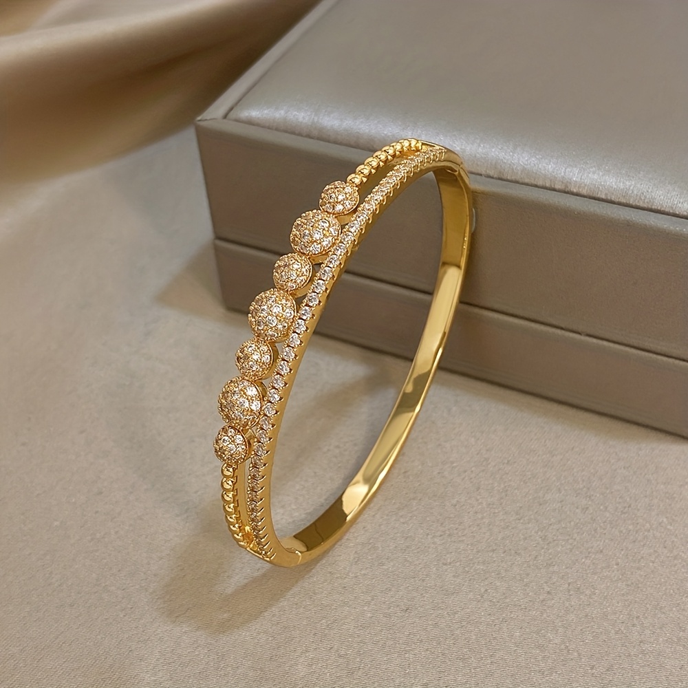 E-shop 1 Stück Dieses elegante, doppellagige Kupferarmband mit großen kleinen runden Perlen ist für jeden Anlass geeignet. Es ist ein Valentinstags-
