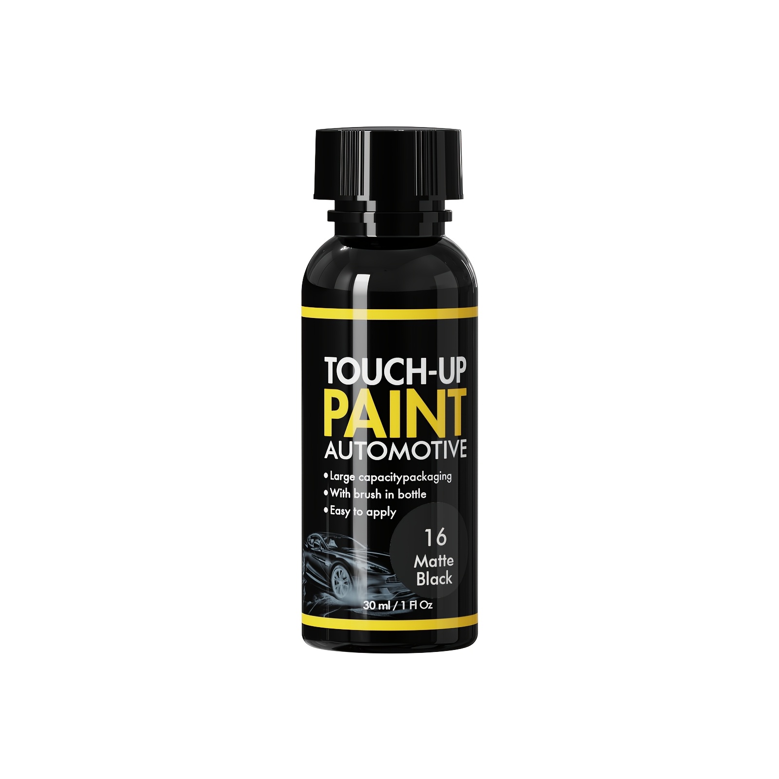 1pc black rim touch up paint rim paint pen car wheel scratch repair kit for curb rash scratches universal gloss black enamel paint for alloy metal rims 30ml