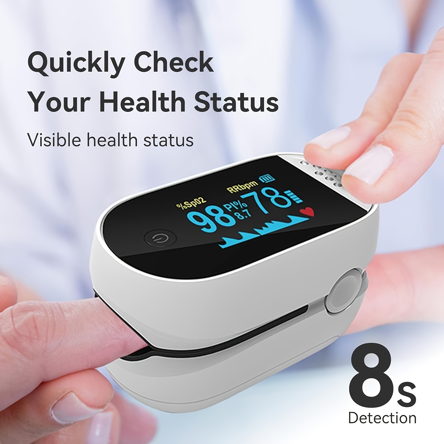 Oxymètre De Pouls Digital – Clip Doigt – Mesure SpO2 Et Fréquence Cardiaque – Neuf