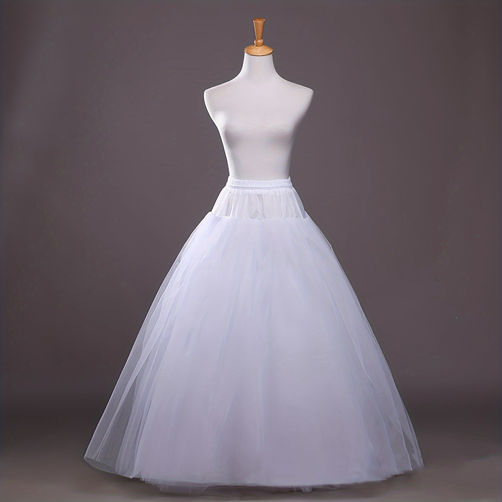 

1 Pc Wedding Dress Bride Underskirt Long Plus Size Ankle Length Petticoats For Wedding Dress Skirt Lining