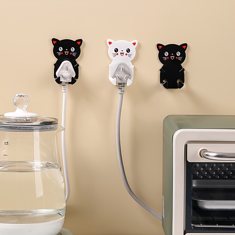 5pcs Cartoon Plug Hook Adhesive Hooks for Cable Management