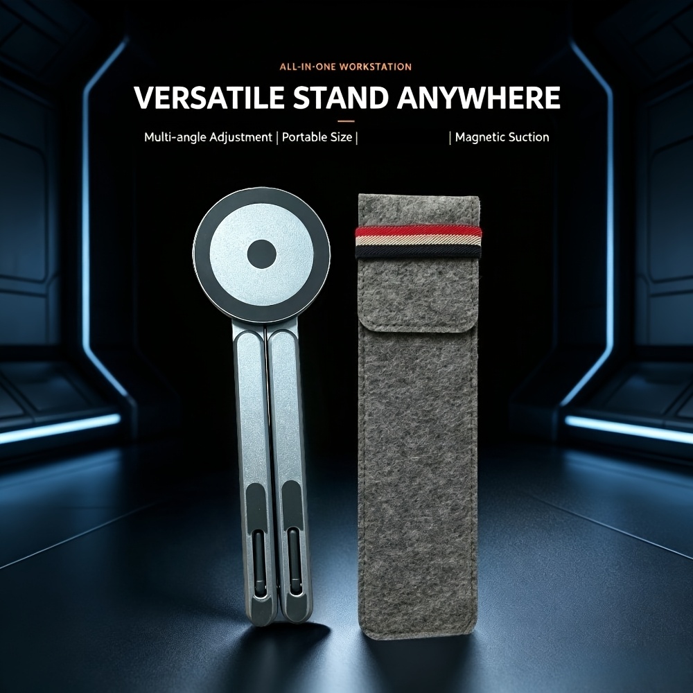 TEMU 2pcs Laptop Stand Set, Made Of Abs Material (not Aluminum Alloy Metal), Office-style Foldable And Height-adjustable With Magnetic Cooling Tablet