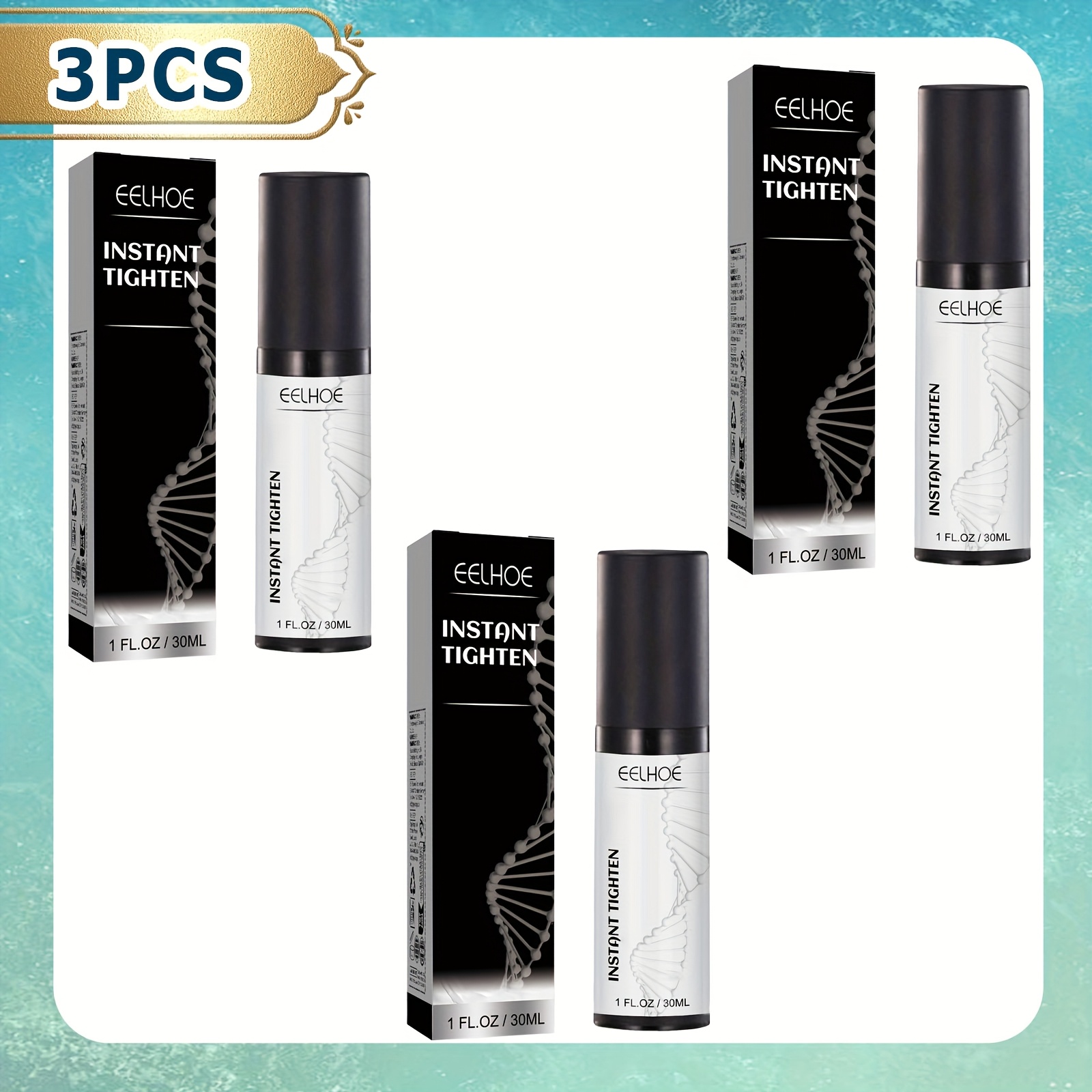 TEMU Set Of 3 Instant Facial Firming Serums, Hydrating And Moisturizing , Tightens Facial Skin, Daily Skincare Routine, Suitable For Skin Type,