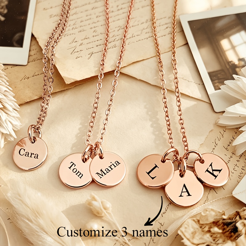 Women's Personalized Stainless Steel Name Necklace, Custom Gift
