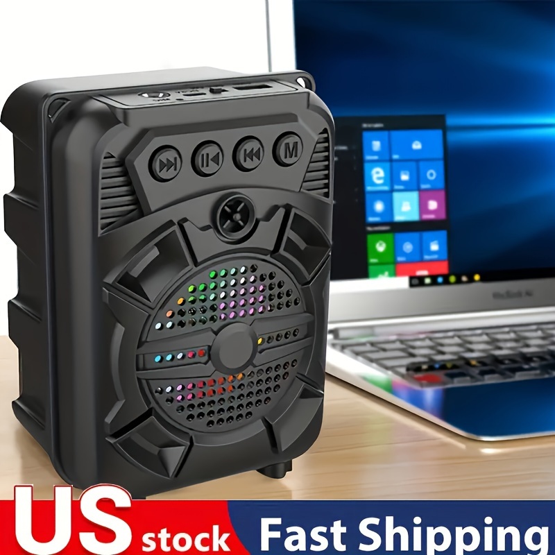 

Portable Speaker, Wireless Speaker, Desktop Speaker For Smartphones And Tablet Speakers 5w, Supports Usb With Rgb Light Outdoor Audio Tws Pairing