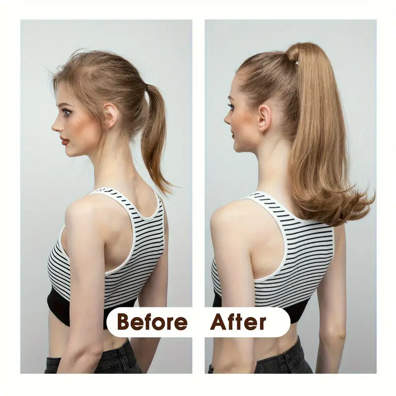 straight hair ponytail extension with combs brand suitable for white women stylish and durable details 2