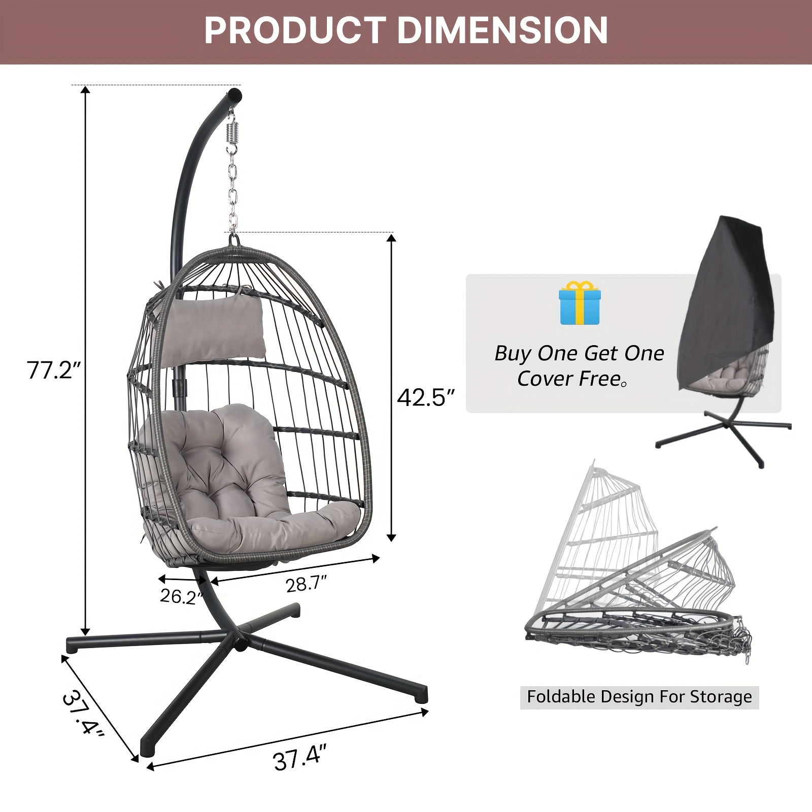 collapsible egg chair