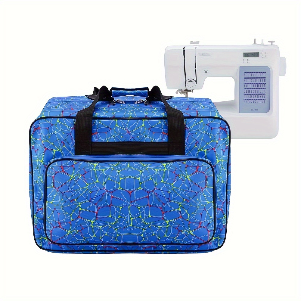

1pc Sewing Machine Carrying Case Tote Bag, Nylon Carry Bag Organizer, Portable Storage Cover Carrying Case With Pockets & Handles, Suitable For Most Standard Singer, Brother, Janome