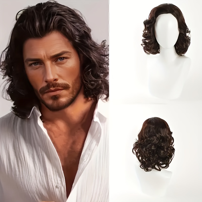 Mature Curly Wig, Gentleman Style, Retro Waves, Shine The Whole Field - 14 Inches, Heat-resistant Synthetic Hair, Suitable For Daily Wear And Party-valentine's Day-carnival Dress Up