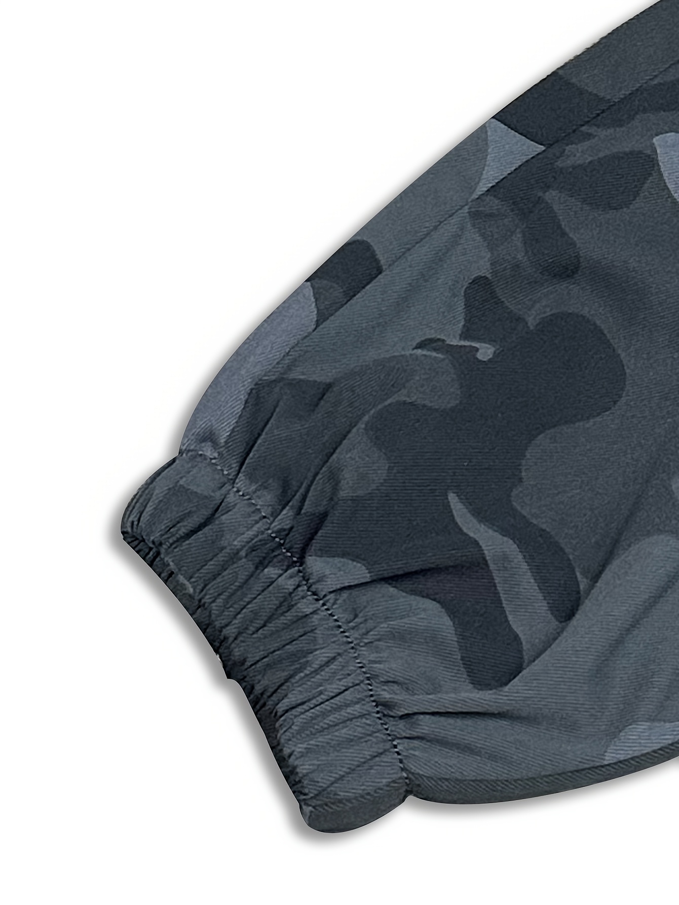 mens camo jogger pants military cargo pants leg bound tapered casual camouflage pants details 4