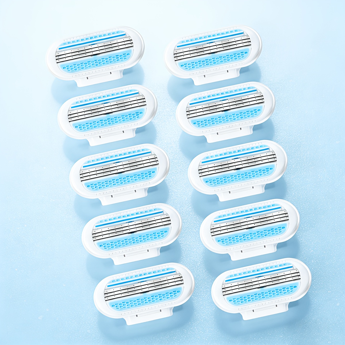 10pcs Women's , 3-layer Blade Shaver Replacement Pack, Premium Replacement , Smooth Shaving, Compatible With Most Shavers