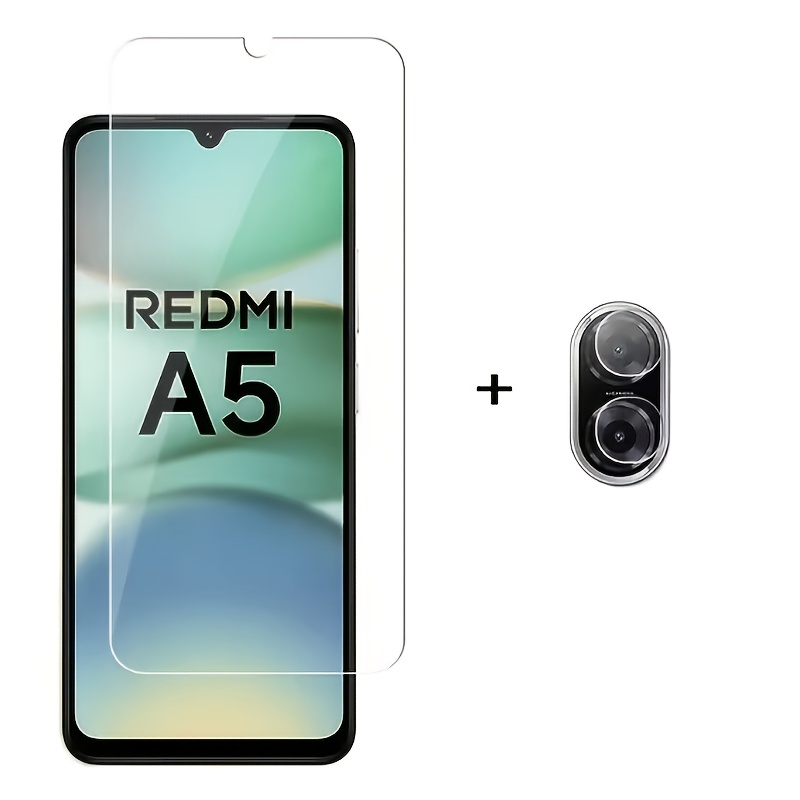 6-in-1 Full Tempered Glass For Redmi A5+ Screen Protector Full Cover Glass For Redmi A5 Plus Camera Lens Protector