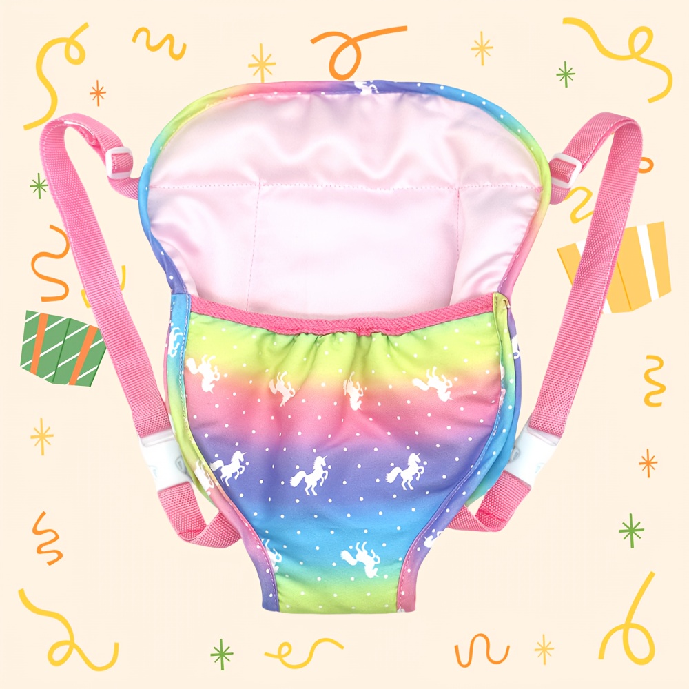 1pc Adjustable Doll Backpack, Suitable For 14-18 Inch Dolls, Comfortable Straps, Cute Clothing Accessory, Perfect Easter Gift For Kids, Room Decor