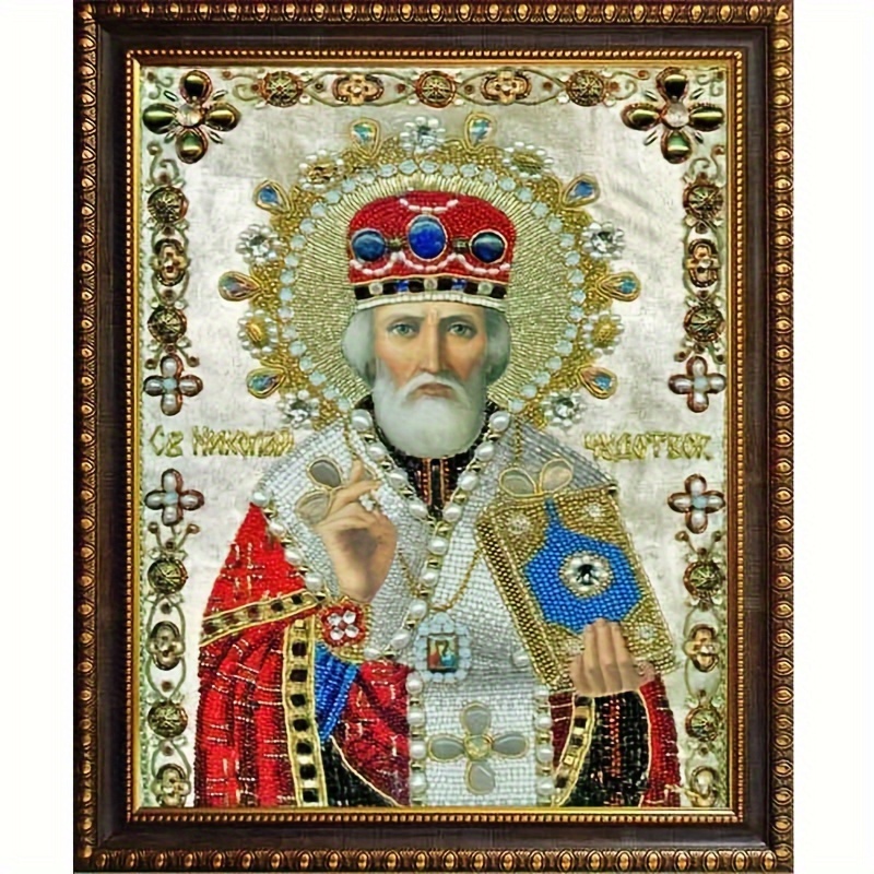 Image of 5d Diamond Painting Religious Suitable For Room Decor - Round & Special Shape Diamond Drill With Diamonds, Irregular/round Shapes For Church, Room, Decoration, Diamond Picture