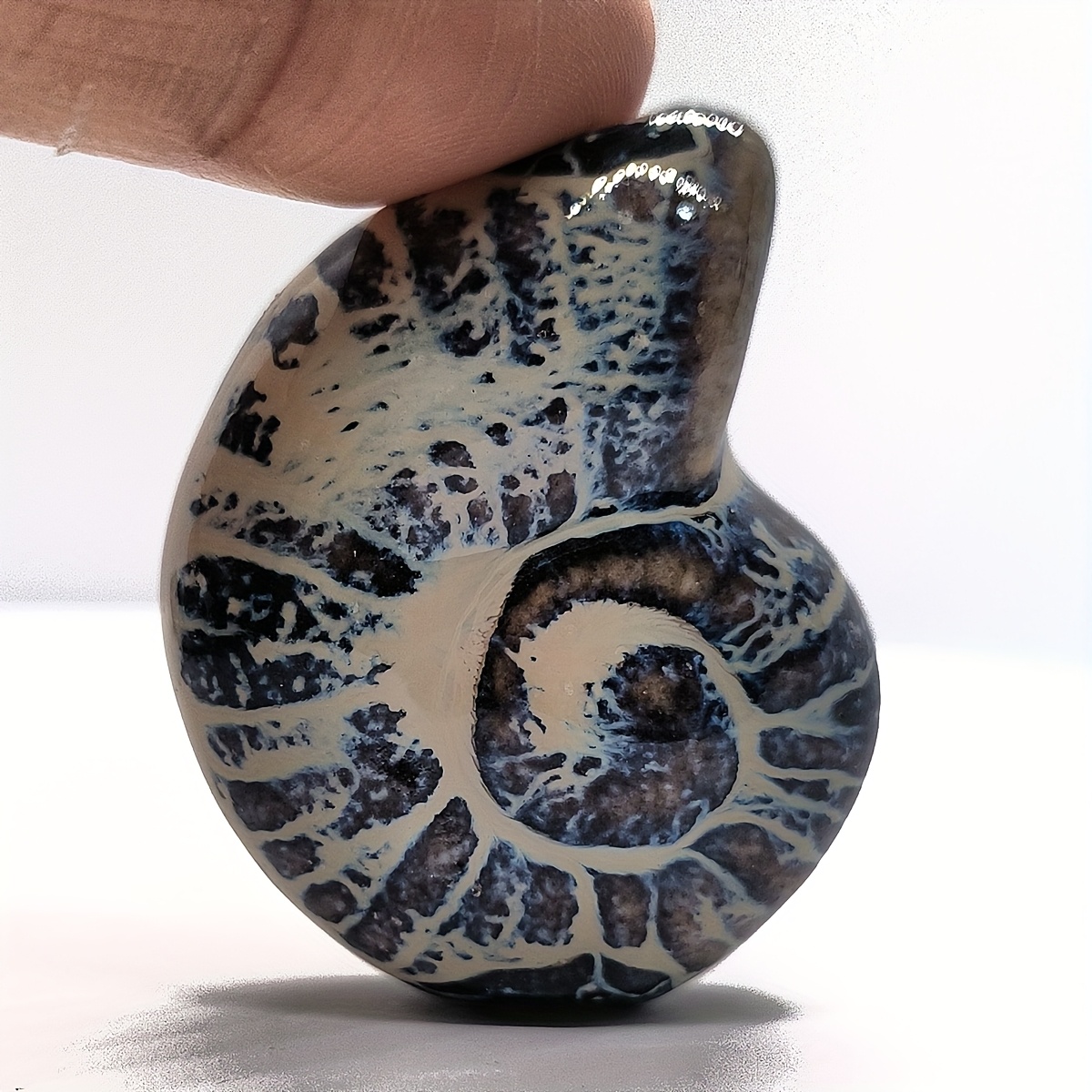 1pc Blue Gradient Blue Spiral Ceramic Beads For Diy Bracelets, Necklaces, Earrings And Beads & Bead Assortments