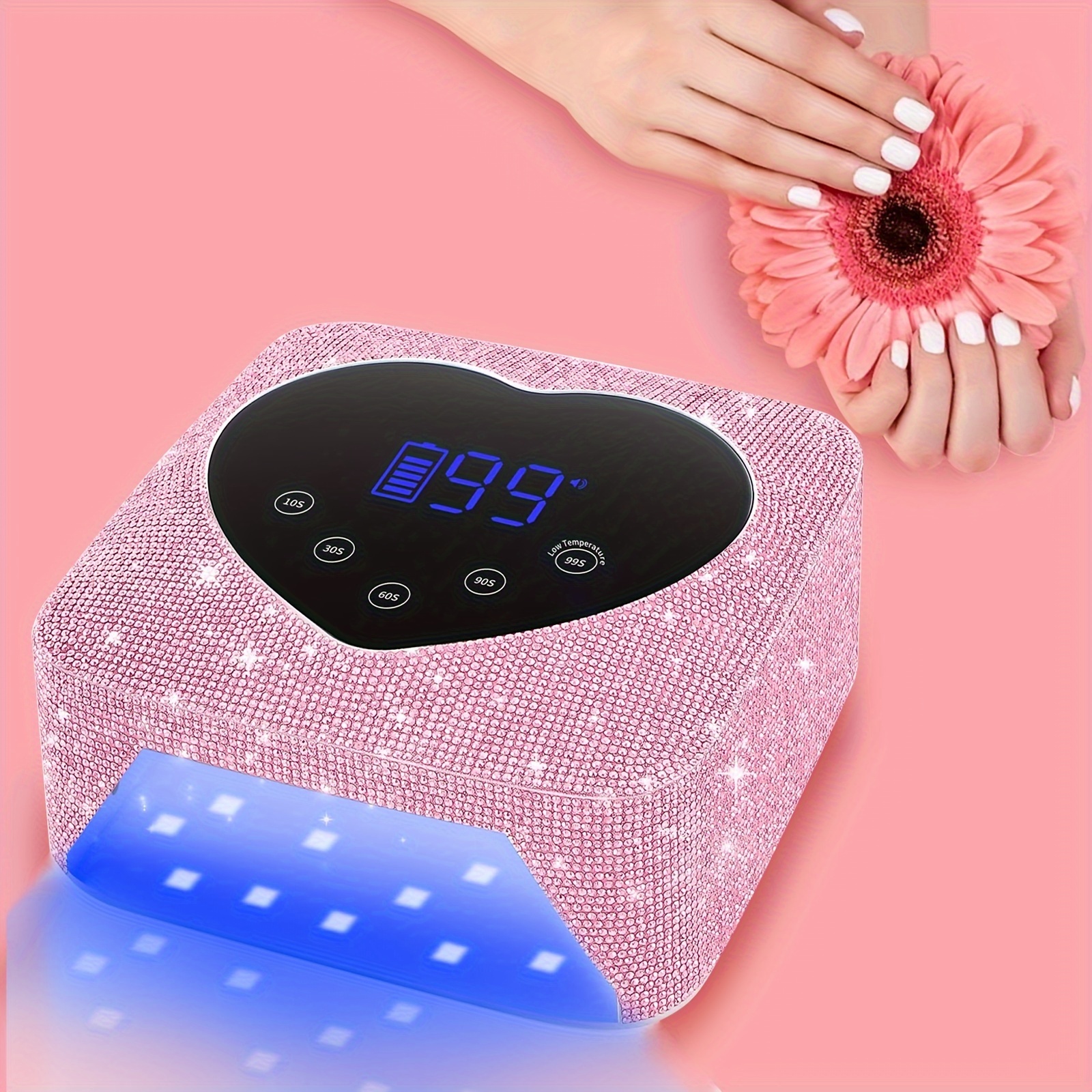 

Rechargeable 72w Cordless Uv Nail Lamp - Fast Drying, 5 Timer Settings, Touch Control & Auto Sensor - Ideal For Gel Nail Polish, Salon-quality Nails At Home