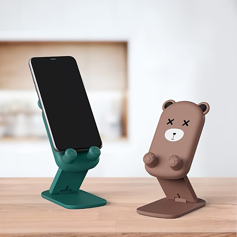 Wooden Cute Cell Phone Holder Desktop Stand Holder Cradle Decor