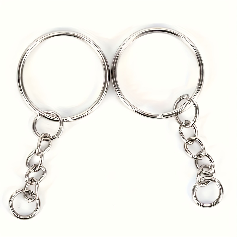 

Keychain Rings, 50pcs Key Ring Metal Keychain Split Key Rings Bulk, Keyring 25mm With 26mm Key Chains And 50pcs Open Jump Ring For Craft Key Ring