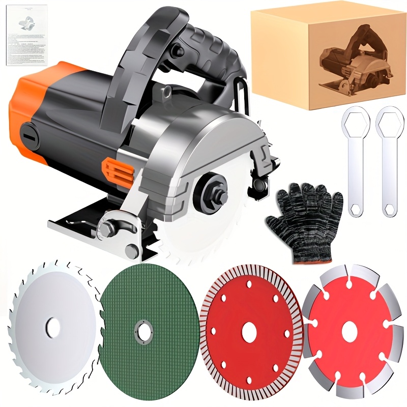 TEMU 110v Hand Cutting Machine, Marble Cutting Machine, Hand Saw Base Plate, Marble Masonry Saw, Electric Circular Saw, Cutting, Metal Cutting, Wall