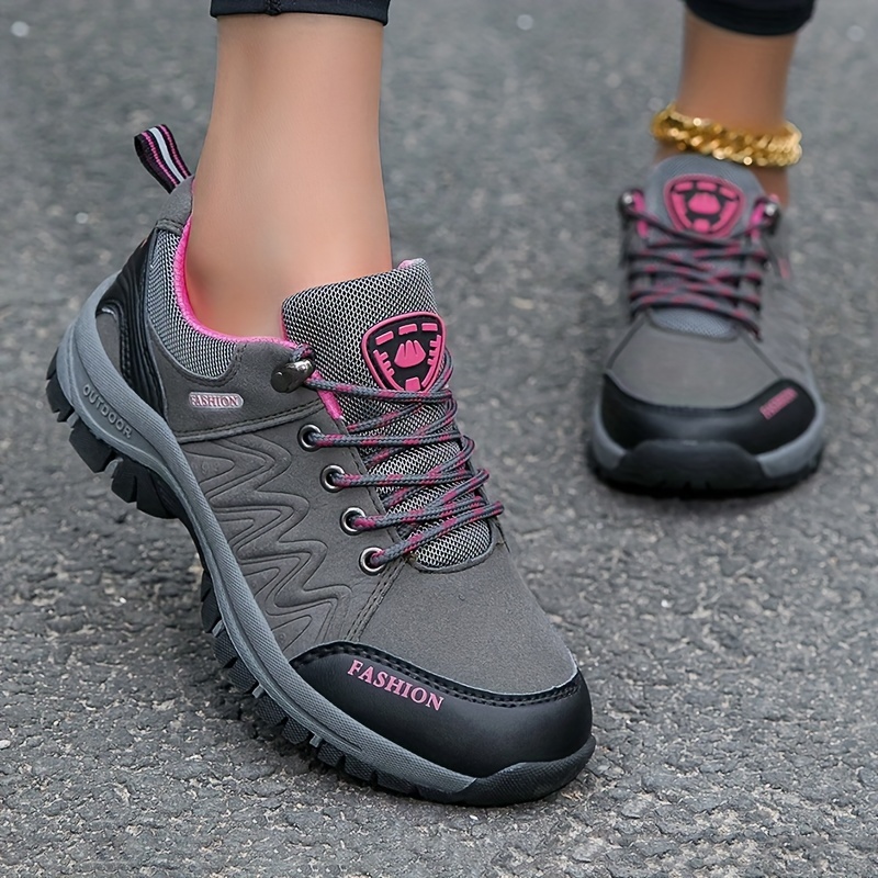 womens hiking outdoor shoes wear resistant trekking walking hunting sneakers waterproof mountain climbing non slip comfortable sports shoes don t miss these great deals 4