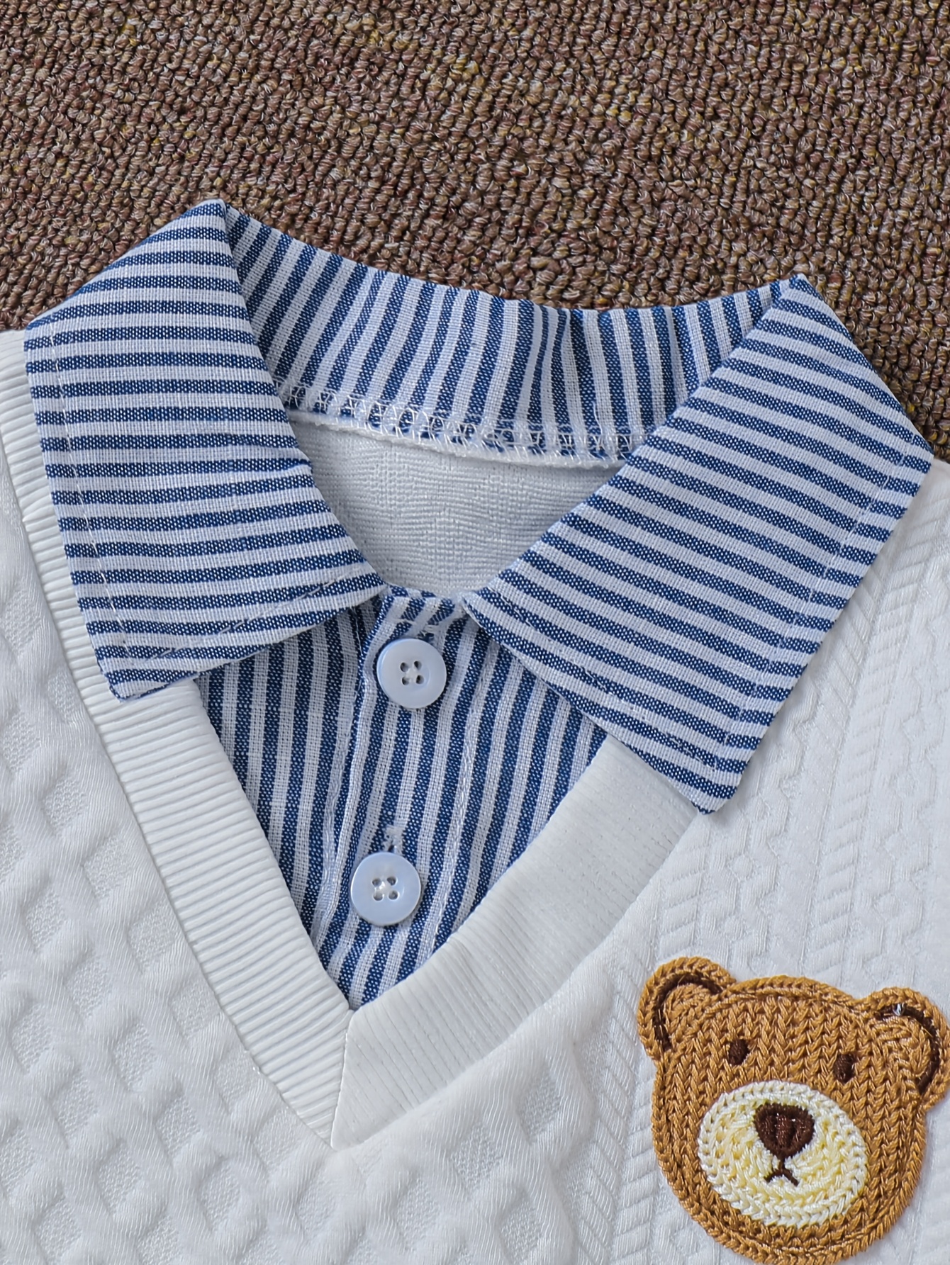 2pcs baby boy denim jeans set striped   neck long sleeve comfortable and versatile for fall winter for outdoor Product details 12