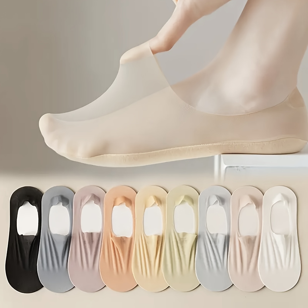 

4 Pairs Ice , Low Cut , 's Stockings & Hosiery