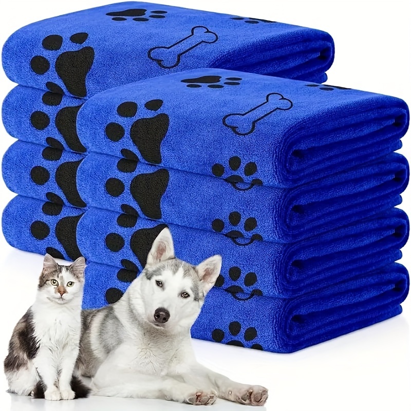 

1pc Dog Towel Drying Dog Cat Pet Towel, Puppy Microfiber Quick-drying Dog Claw Bath Towel Pet Bath Products Absorbent Medium Dog Pet Bath Towel