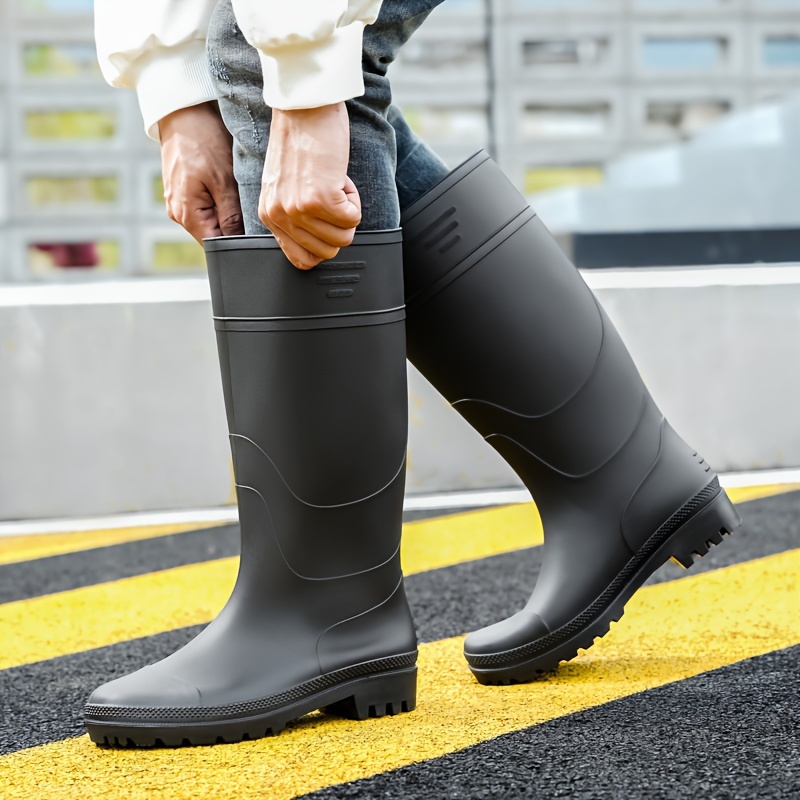 zapatos lluvia hombres zapatos altos cubierta impermeables Temu