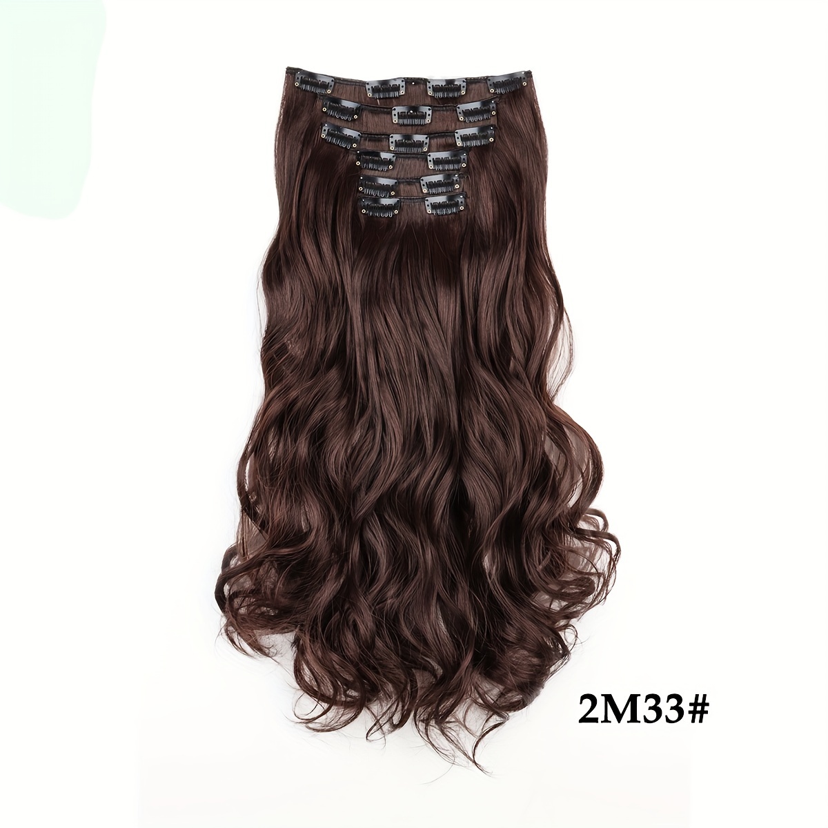 E-shop Set mit 6 synthetischen blonden und braunen lockigen Haarverlängerungen für Damen, , um Eleganz und Stil zu betonen. Eine beliebte Wahl für den
