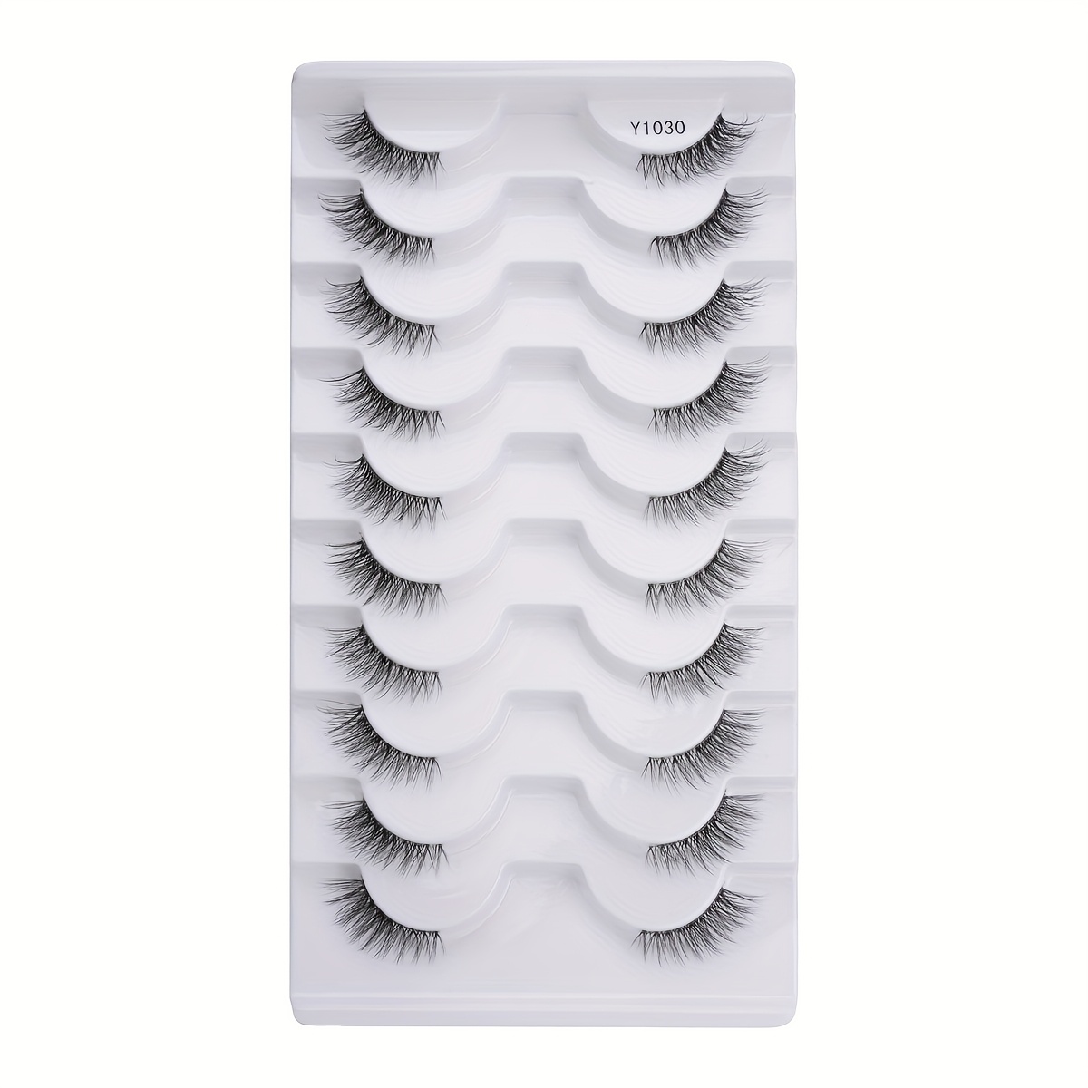 10 Pairs Band Half Lashes False Eyelashes For Nude Makeup Reusable Half Fake Eyelash