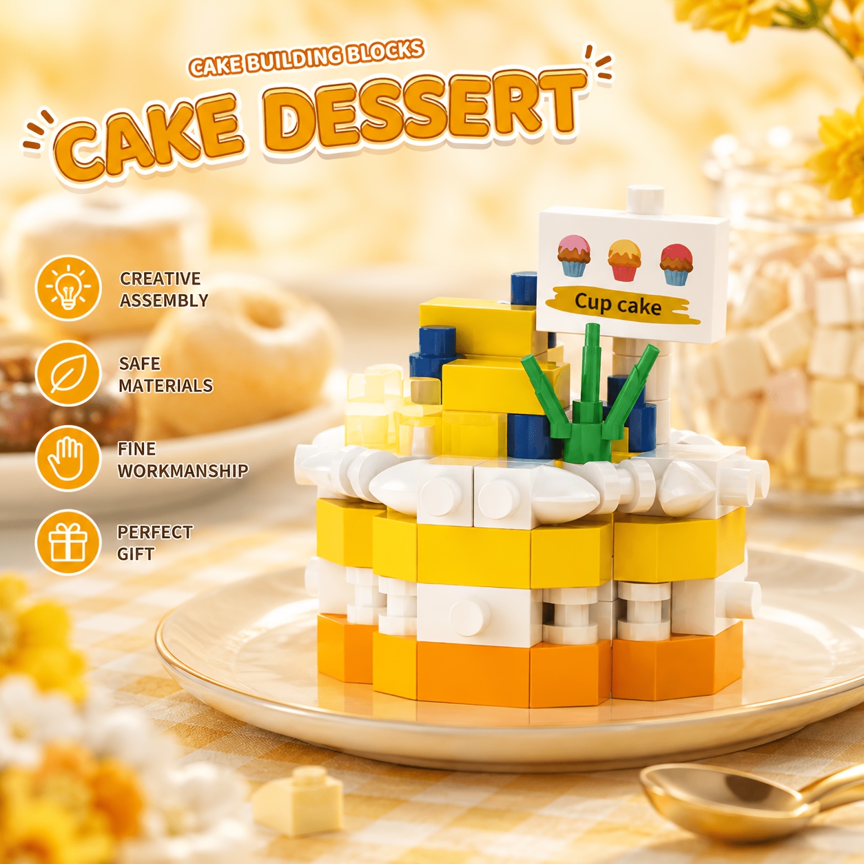 Creative Cake Building Block Assembly Model Toy