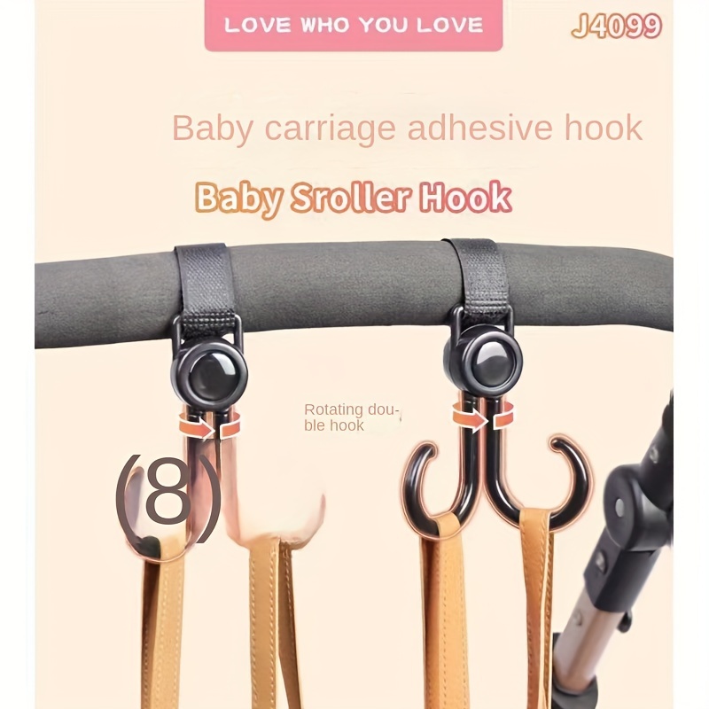 360° Rotatable Leather Stroller Hook Baby Stroller Hooks - Temu