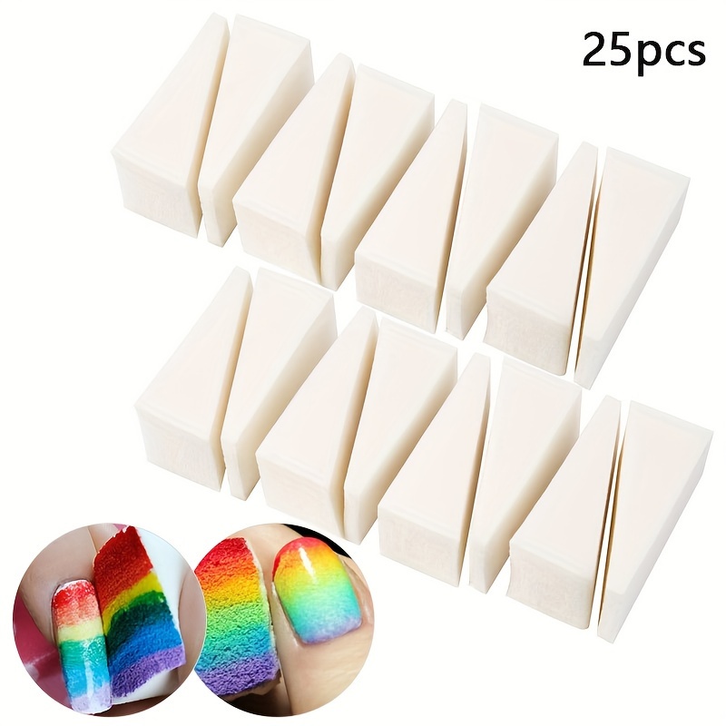 5/25/50pcs Gradient Nail Art Sponge For Color Fade Manicure - For Perfect Makeup Application