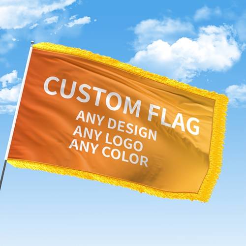 customizable outdoor flag with tassels durable polyester sports flag for valentines day new year christmas personalized banner for garden lawn patio for birthday wedding graduation