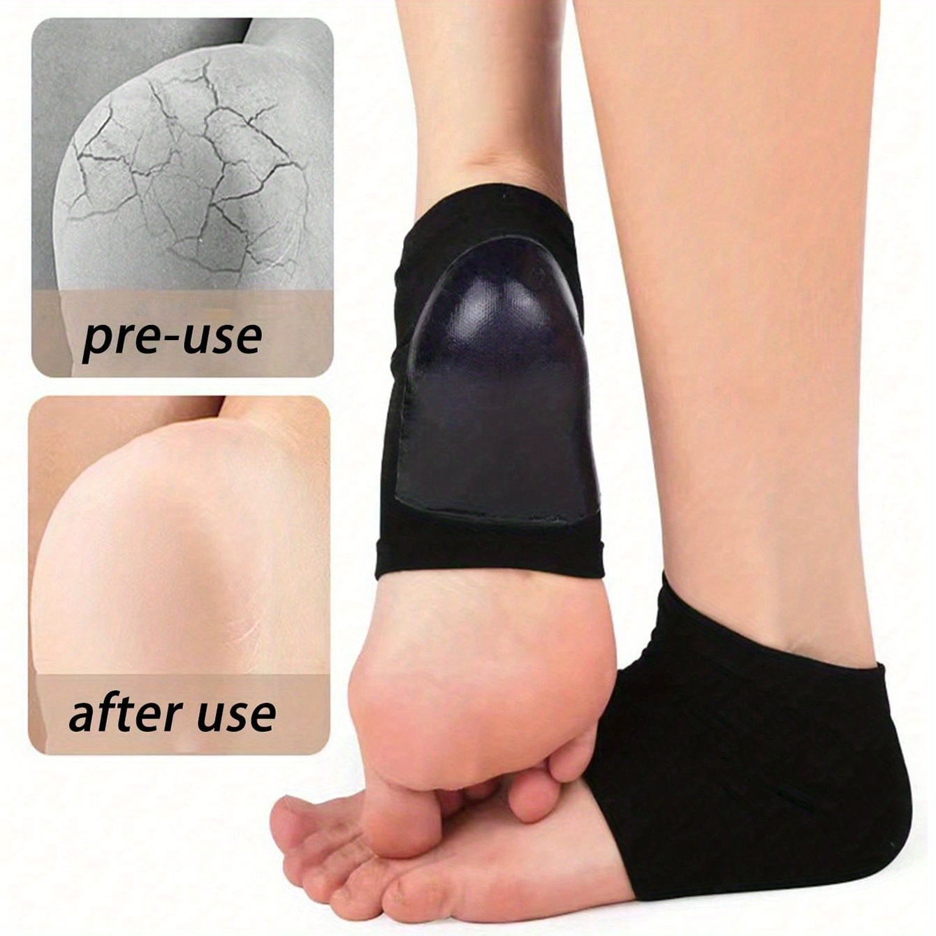 Image of 1 Pair Of Breathable Silicone Anti-blister, Anti-crack, Pressure- Foot Pads, Moisturizing And Hydrating, Unisex For Casual Shoes And Sports Foot Protection