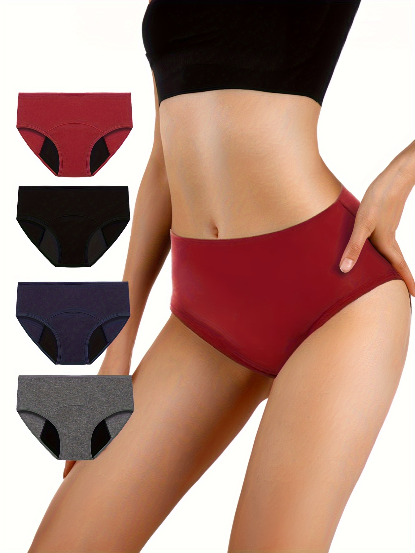 Leakproof Panties for Over 60#s, 4/8PCS Leak Proof Underwear for Women,  Incontinence Underwear
