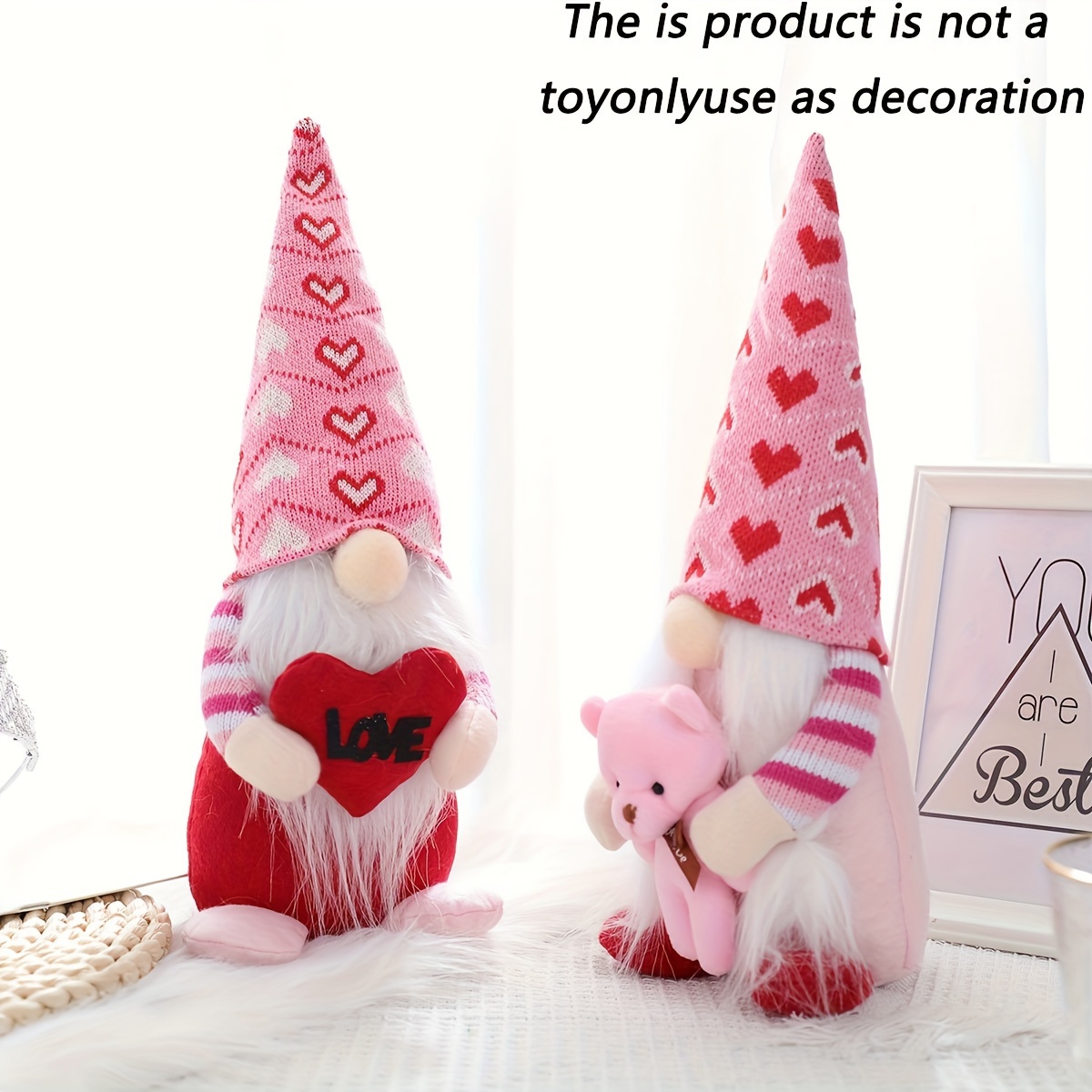 2024 New Red Heart Love Gnome Sweet Valentine's Day Gifts - Temu