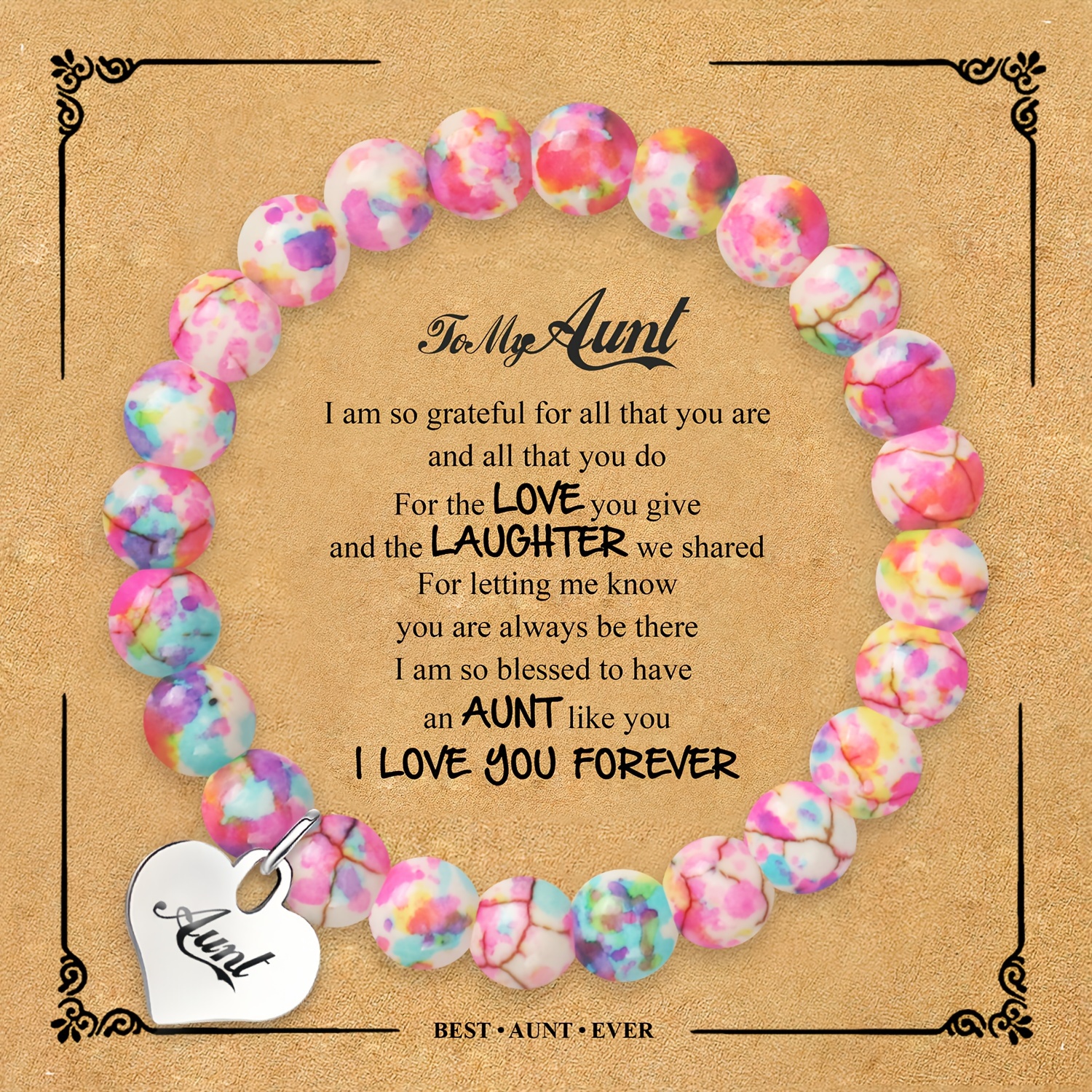 Women's Charming Peach Heart Bracelet, Romantic Gift